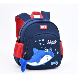 Smart Satchel New Year 2025 Gifts Backpack, Blue, Pink, Aqua Shark Design, Kids,Toddler, Preschool, Kindergarten (Sapphire Shark-R, Medium)