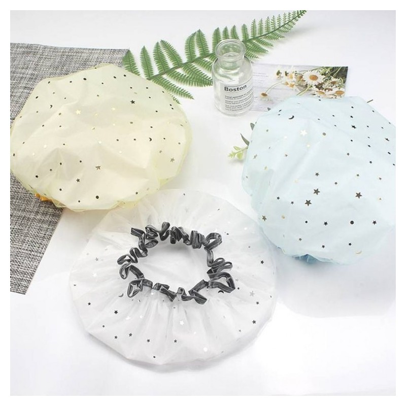 Pingshow151 4p Waterproof Cap for Dyeing Hair - Shower Cleaning