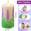 Lavender Relief flameless Candle with Flickering Flame - Battery-Operated Candle
