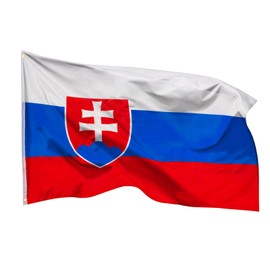 PHENO FLAGS Slovakia Flag 90 x 150 cm - Weatherproof Flag with Brass Eyelets, 100% Polyester, Robust Double Stitching and in Vibrant Colours - Ideal for Flag Lovers