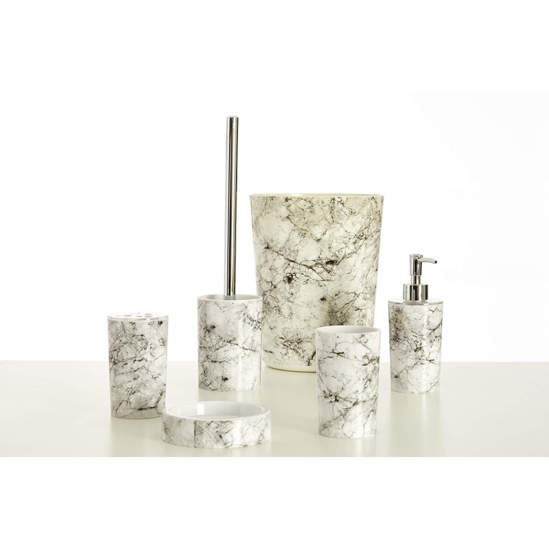 Premier Housewares 1601585 Rome Waste Bin, Marble Effect Grey 20