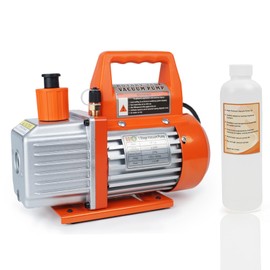 BACOENG 4 CFM 1/3 HP Vacuum Pump, 110V Single Stage Rotary Vane HVAC Vacuum Pump for R12 R22 R134a R410a R1234yf AUTO AC Refrigerant Recharging, Degassing Resin