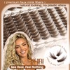 Mavphnee Brown Lash Clusters – Wispy Fluffy Individual Eyelash Extensions