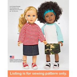 Simplicity SEWING PATTERN Sew Easy 18" Doll Clothes Clothing Simple Fits American Girl 0755