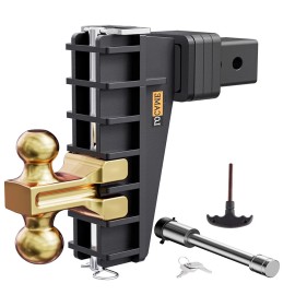 GWT Adjustable Trailer Hitch fits 2" Receiver 8" Drop Towing 25000 lb Tow Hitch