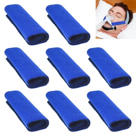 Pack of 8 Respiratory Mask Pads, Oxygen Mask with Protective Cover, Ventilation Mask Strap Cushion, Mask Neck Pad, Belt Cover Mask Pad