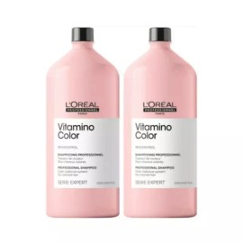 L'Oréal Professional 로레알프로페셔널 세리엑스퍼트 비타미노 컬러 염색 모발용 샴푸 1500ml (펌프포함) 2개 L'Oréal Professional Serie Expert Vitamino Color Shampoo for Colored Hair 1500ml (With Pump) 2 Pieces