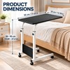 Rolling Overbed Table for Bed & Couch – Height Adjustable