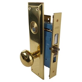 Marks Metro 71A/3 Polished Brass US3 Left Hand Mortise Entry Lockset Surface Mounted