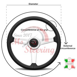 Shades of Tuning Ltd FITS MAN TGX 00-20 GREY LEATHER STEERING WHEEL COVER | GREY STITCH