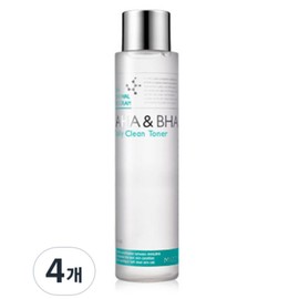 Mizon AHA BHA Daily Clean Toner, 154g, 4 pieces / 미즈온 AHA BHA 데일리 클린 토너, 154g, 4개