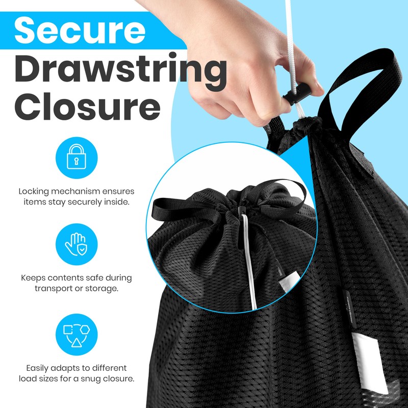 Large Mesh Laundry Bags - Heavy Duty with Handles &