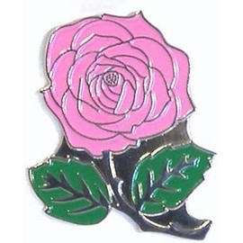 GBJUK English Pink Rose Enamel Pin Badge Lapel