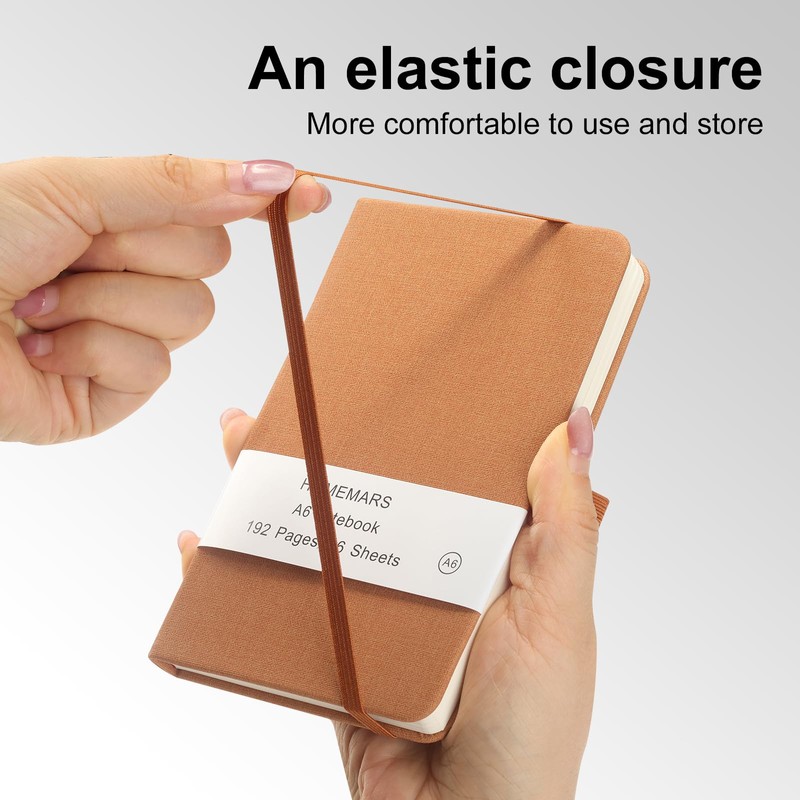 HOMEMARS Notebook A6, 3-piece notebook set, 14.4 cm x 9.6