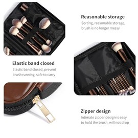 MAANGE Juego de 20 brochas de maquillaje con bolsa, brocha Kabuki de doble punta, brocha de base y contorno para líquido, polvo, corrector, sombras de