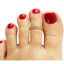 Anillo de punta | Triple Stack con relleno de oro de 14 quilates y anillo de plata de ley | Unisex - Talla única | Fabricado en los Estados Unidos, Ajustable, Metal, Sin gemas.