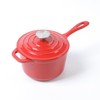 HAWOK Enameled Cast Iron Mini Saucepan, 1QT Saucepan with Lid
