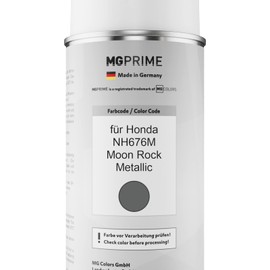 MG PRIME Autolack 2K Spraydosen Set für Honda NH676M Moon Rock Metallic Basislack 2 Komponenten Klarlack Sprühdose