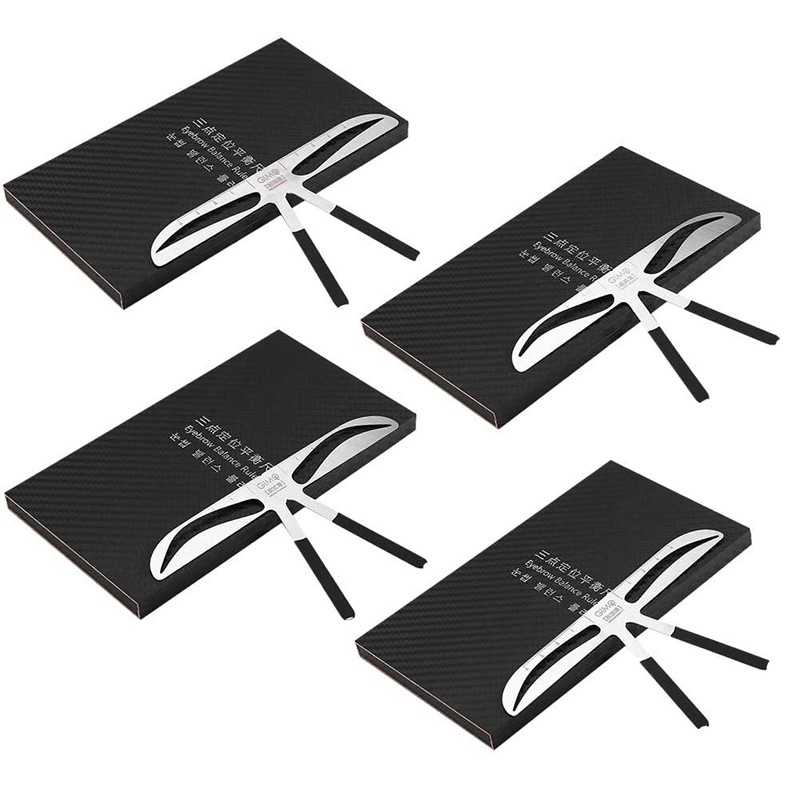 Eyebrow Templates, 4 Part Set, DIY Stainess Steel Eyebrow Three