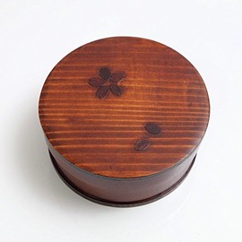Miyoshi Lacquerware Honpo Magewappa Round Bento Box, Cherry Blossom, Lacquerware, Cedar, Moisturizing, Natural Wood, Side Dish, Natural Wood, For Women and Men
