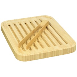 Pebbly nba055 Bread and Bamboo Toast Tongs Beige 26X20X2 cm 2 Piece Set (S)