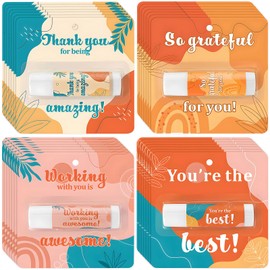 Capoda 28 Pcs Employee Appreciation Gifts Bulk Lip Balms Thank You Appreciation Gifts for Adult Women Men Coworker Team Staff Teachers Nurse Volunteer Party Favors