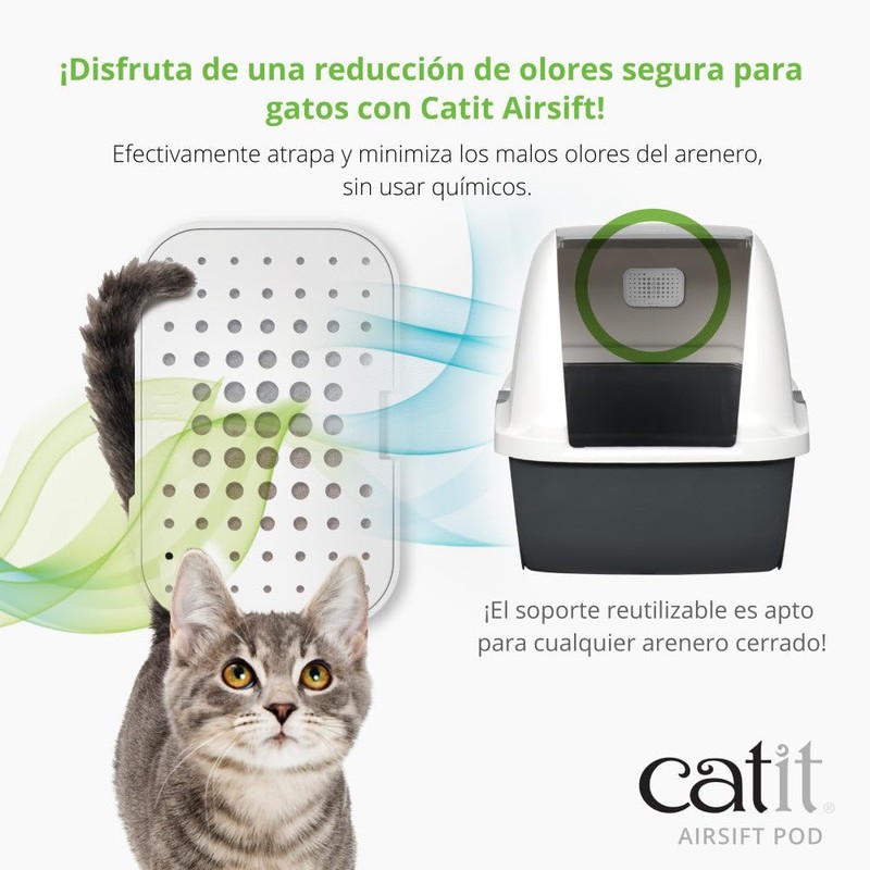 Catit Airsift Pod, Reduces Cat Litter Box Odours