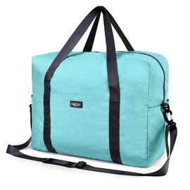 Fmeida Personal Item Travel Bag Airplane 18x14x8 Foldable Duffle Bag Underseat Carry on Luggage for Airplanes 30L Weekender Bags for Women Men Lightweight Sac de Voyage with Shoulder Strap