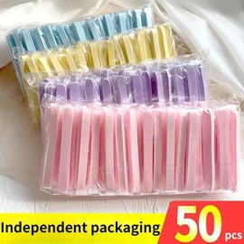 10/20/30/50pcs Compressed face wash sponge clean face  Disposable powder puff  cleaning cotton pad  Cleansing beauty strip - Colour: 10pcs random