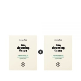 Mongdies [Mongdies] 1+1 Sun Cleansing Tissue (20 sheets) / [몽디에스] 1+1 선 클렌징 티슈 (20매입)