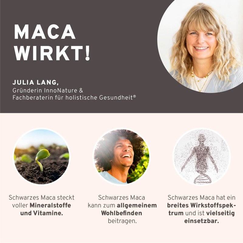 InnoNature Organic Black Maca Extract Capsules | Pure Natural Ingredients