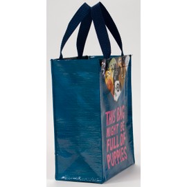 Blue Q This Bag Might be Full Of Puppies Handy Tote from Reusable lunch bag, little tote, gift bag, easy-to-wipe-clean, 95% recycled material, 10" h x 8.5" w x 4.5" d