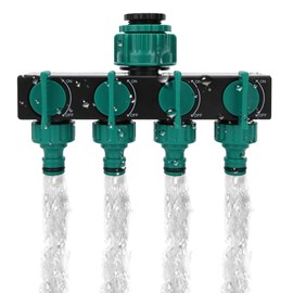 Divisor de Manguera de 4 Vías, Conector de Agua de Jardín Adaptador de Espiga de Manguera para Riego del Huerto Doméstico