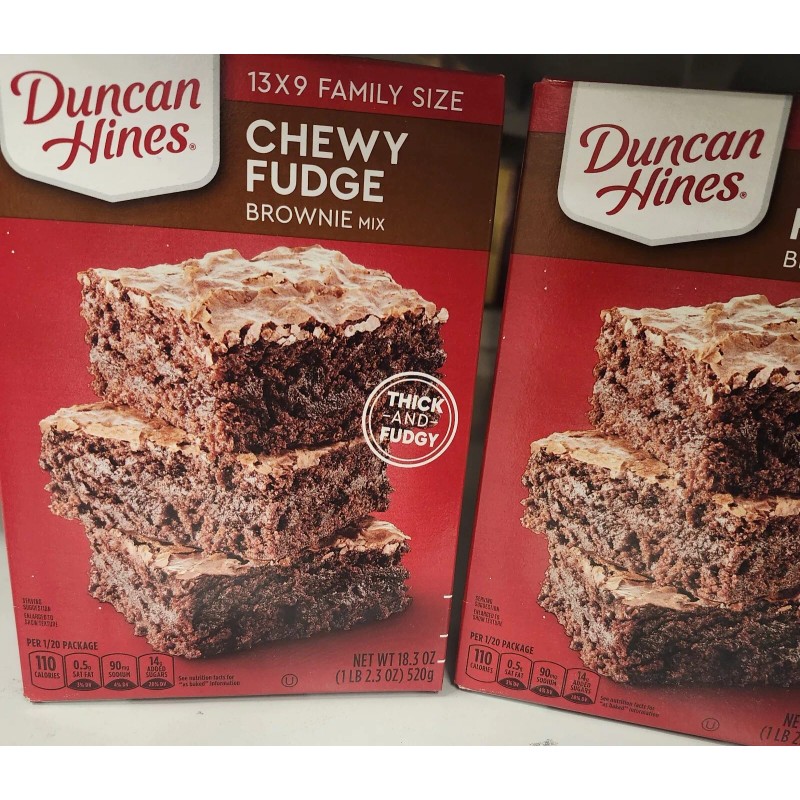 Duncan Hines Brownie Mix, Fudge, 18.3 oz (Pack of 2)