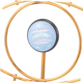 ABOOFAN 1Pc Creative Eye Shaped Metal Leaf Ornament Modern Decorative Desktop Adornment for Living Room Bedroom and Hotel Furnishing Elegant and Household Furnishing