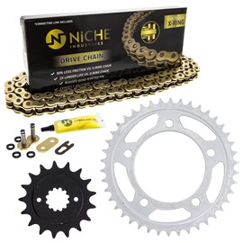 NICHE Drive Sprocket Chain Combo for Honda Shadow Spirit 750 Front 17 Rear 42 Tooth 525VM-X X-Ring 122 Links