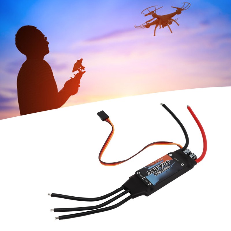 Black 60A Bidirectional Brushless ESC Rapid Response Brushless Electric Speed