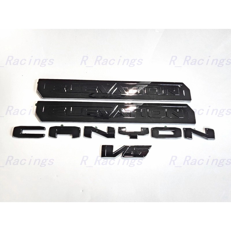 GMC Overlay 4PCS Gloss black Door Rear Elevation Canyon V6