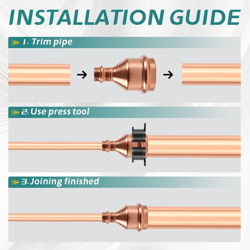 Niikappu 5 Pack Copper Female Adapter Fittings, 1/2" FNPT x