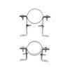 Pastlla 2 Pcs 3.62 Inch Steel Adjustable Pipe Bracket Clamp,