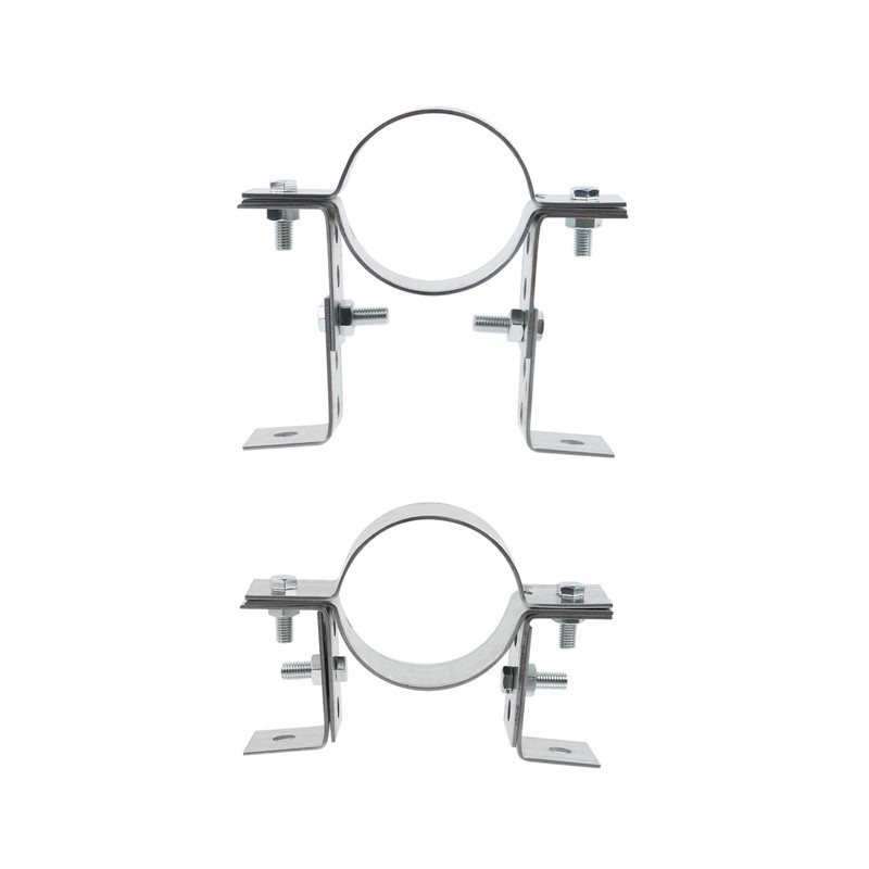 Pastlla 2 Pcs 3.62 Inch Steel Adjustable Pipe Bracket Clamp,