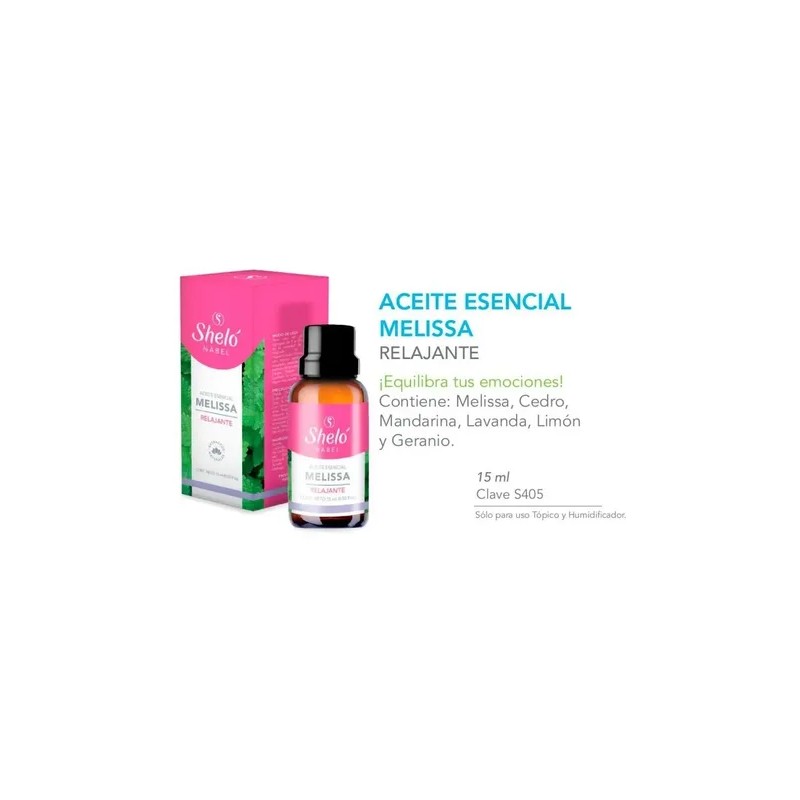 Aceite Esencial Melissa 15ml Sheló Nabel Aromaterapia Difusor