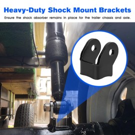 Weld On Shock Mount Heavy Duty Shock Mount Bracket Kit for Trailer Axle Rear Shock Mount Bracket Weld-On, Curved Shock Mount Tabs Universal Shock mounts - 1 Pair