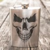 HipFlaskPlus 8oz Evil Skull Stainless Steel Flask