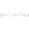 Arte cubiko Cenefa adherible nubes, luna y estrellas recámara infantil