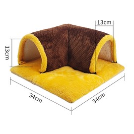 Generic Guinea Pig Hideout Hamster Tunnel Guinea Pig Tunnel Small Animal Hideout Tubes Cage Accessories Small Animal Bed Guinea Pig House for Squirrel Hamster Chinchilla Rabbit, Coffee Color