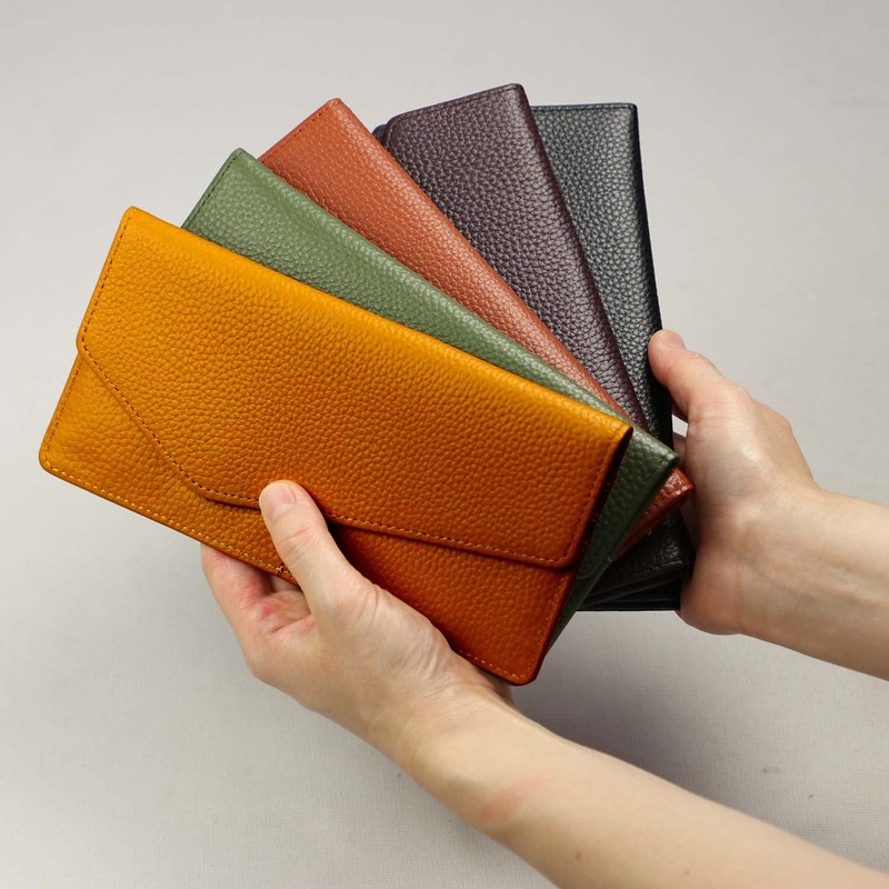 Toyooka Koubou Cowhide Slim Long Wallet 4116, Black