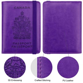 WALNEW RFID Blocking Passport Holder Wallet Cover Case