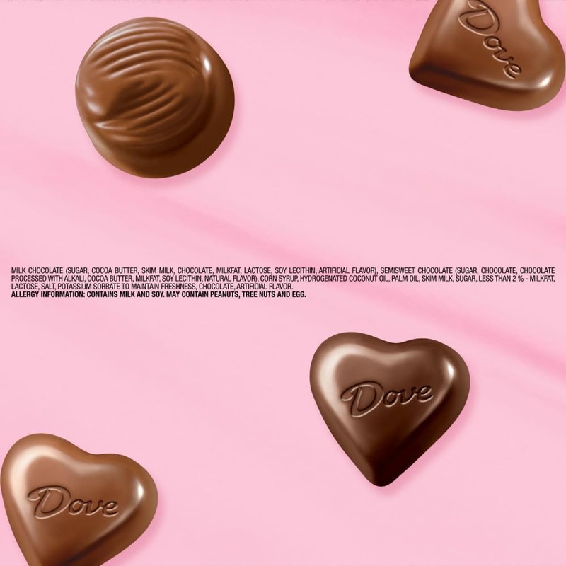 Dove Assorted Chocolate Hearts & Truffles, 5.82 oz Heart Tin