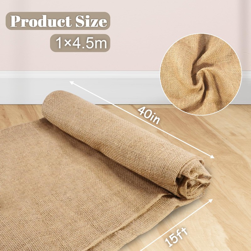 40 inches X 15 FT Natural Burlap Fabrics Plant Covers